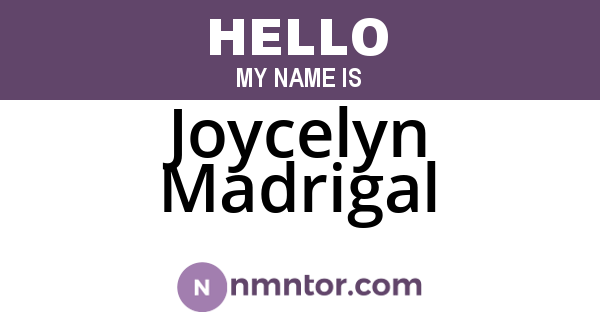 Joycelyn Madrigal