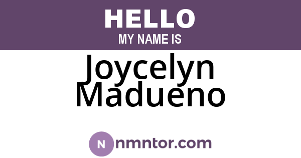 Joycelyn Madueno