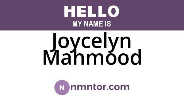 Joycelyn Mahmood