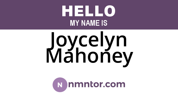 Joycelyn Mahoney