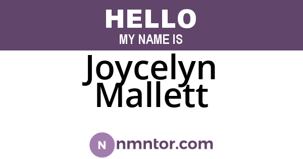Joycelyn Mallett