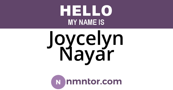 Joycelyn Nayar