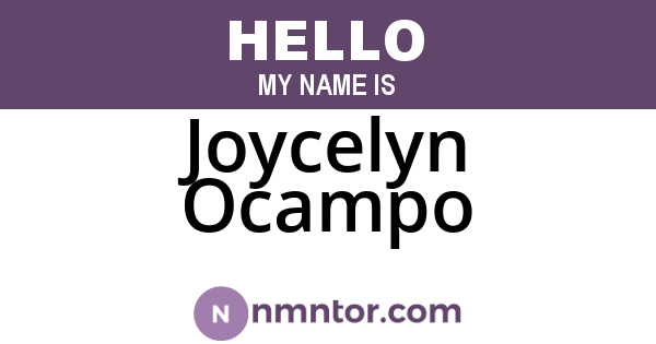 Joycelyn Ocampo