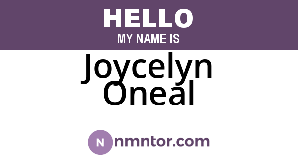 Joycelyn Oneal