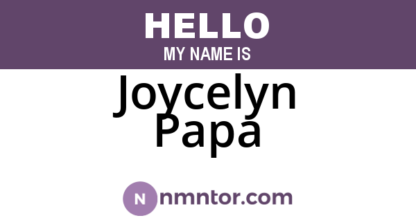 Joycelyn Papa