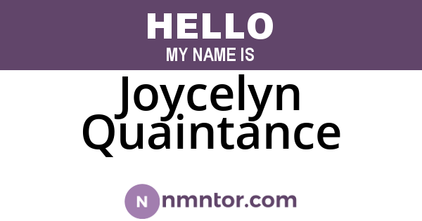 Joycelyn Quaintance