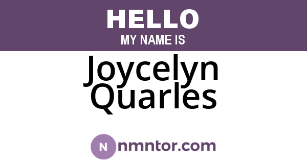 Joycelyn Quarles