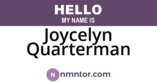 Joycelyn Quarterman