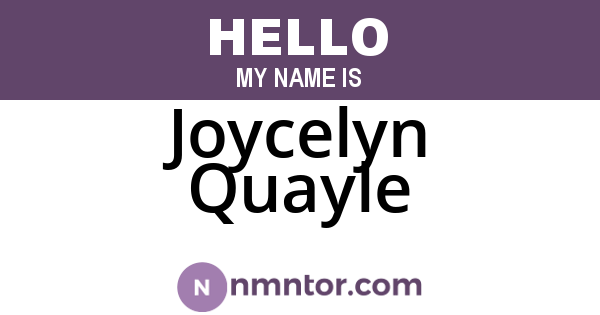 Joycelyn Quayle