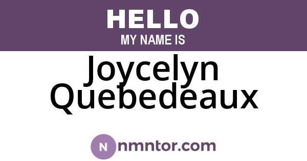 Joycelyn Quebedeaux