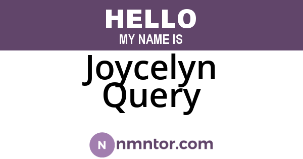 Joycelyn Query