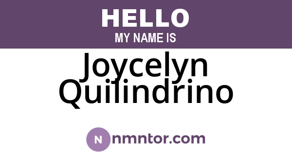Joycelyn Quilindrino