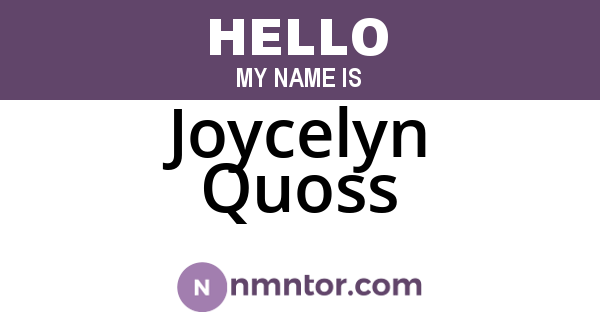 Joycelyn Quoss