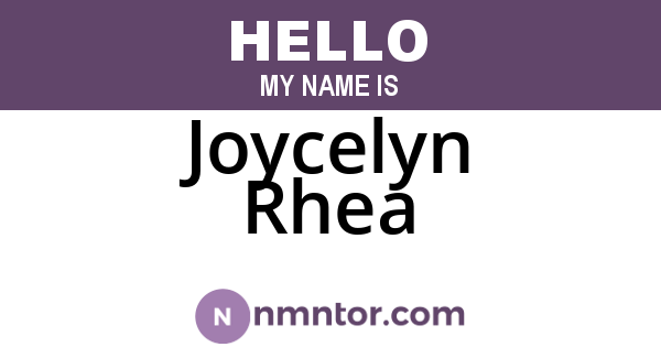 Joycelyn Rhea