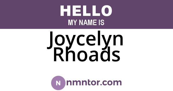 Joycelyn Rhoads