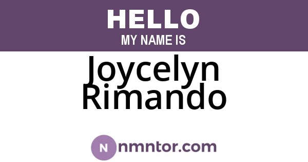Joycelyn Rimando