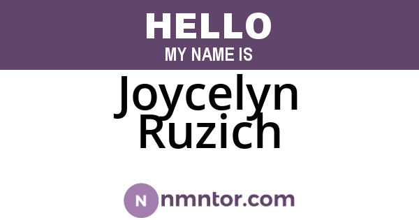 Joycelyn Ruzich