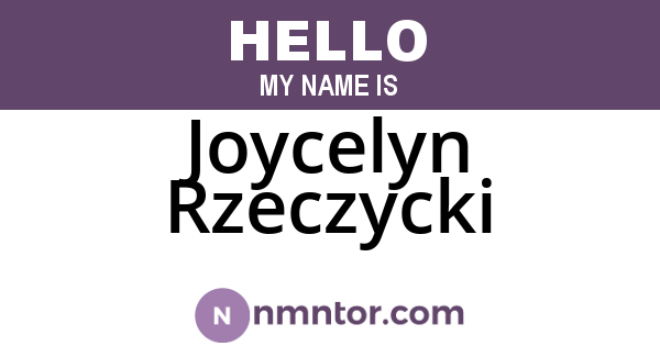 Joycelyn Rzeczycki