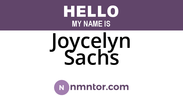 Joycelyn Sachs