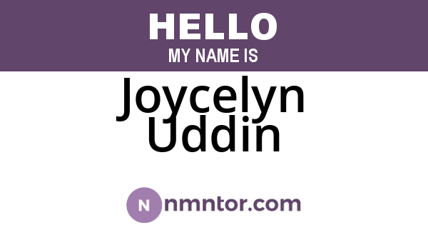 Joycelyn Uddin