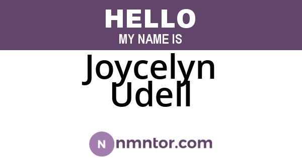 Joycelyn Udell