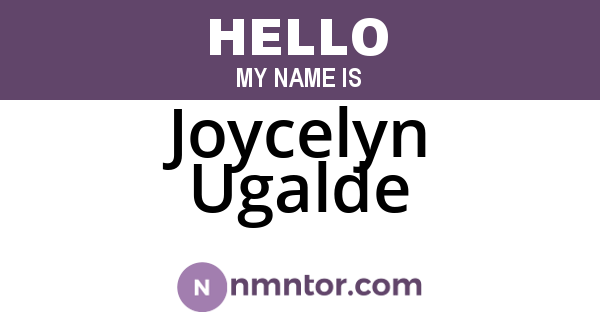 Joycelyn Ugalde