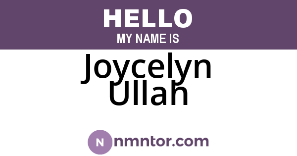 Joycelyn Ullah