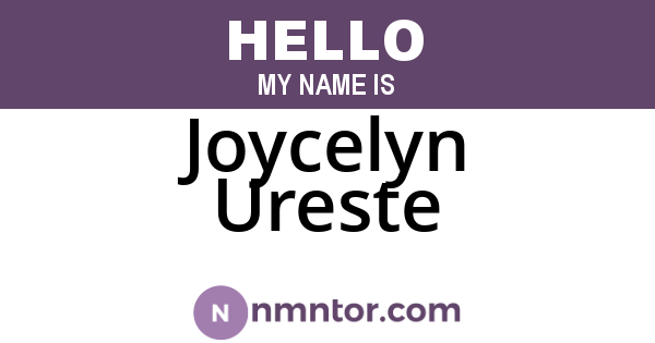 Joycelyn Ureste