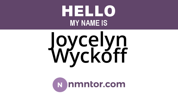 Joycelyn Wyckoff