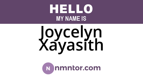 Joycelyn Xayasith