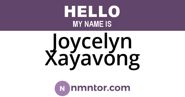 Joycelyn Xayavong