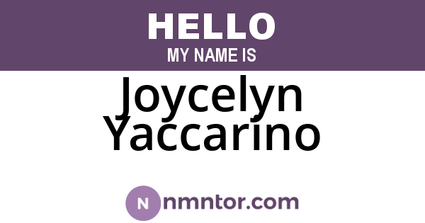 Joycelyn Yaccarino