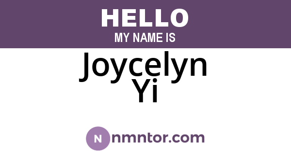 Joycelyn Yi