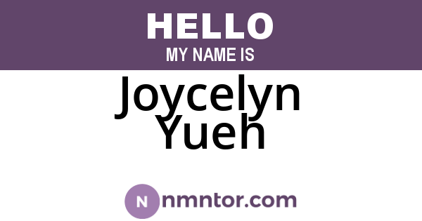 Joycelyn Yueh