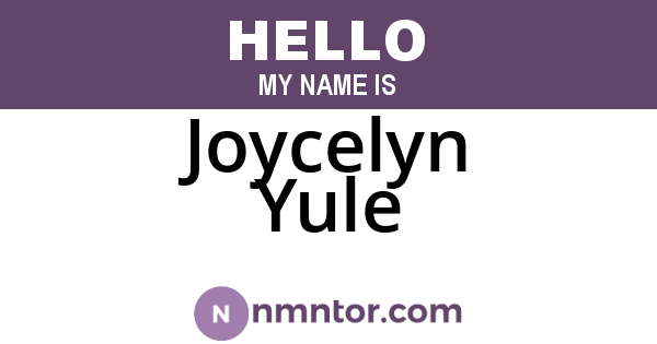 Joycelyn Yule