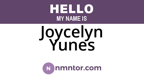 Joycelyn Yunes
