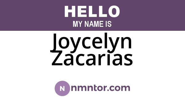 Joycelyn Zacarias