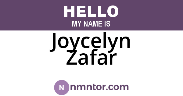 Joycelyn Zafar