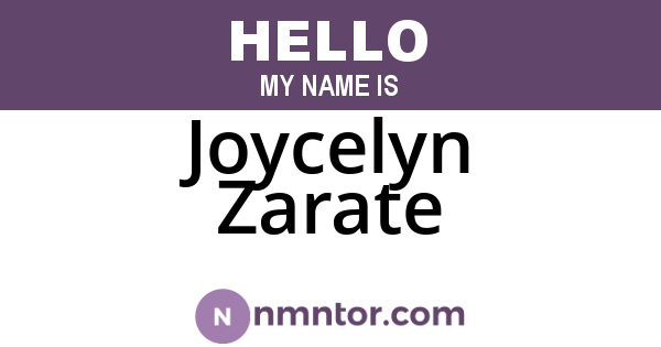 Joycelyn Zarate