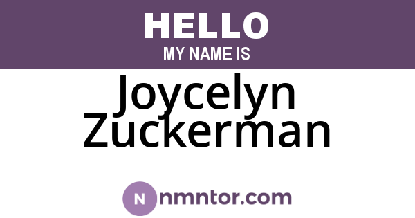 Joycelyn Zuckerman