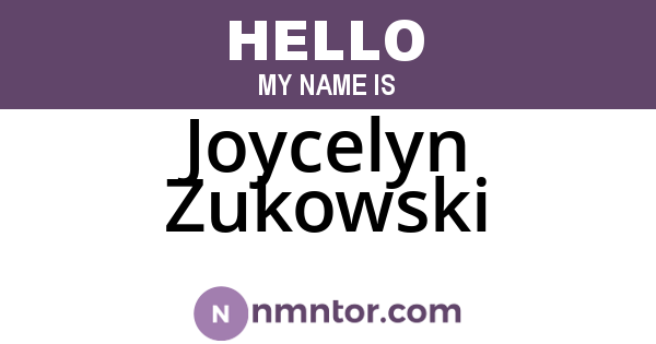 Joycelyn Zukowski