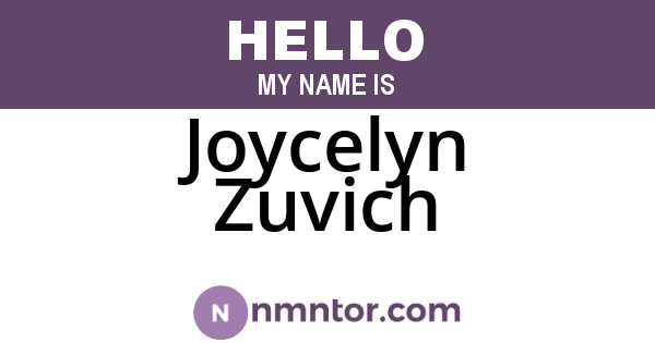 Joycelyn Zuvich