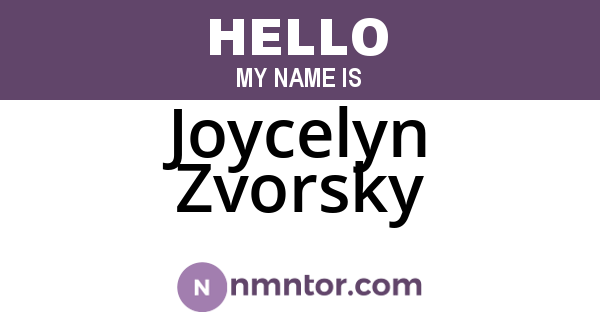 Joycelyn Zvorsky