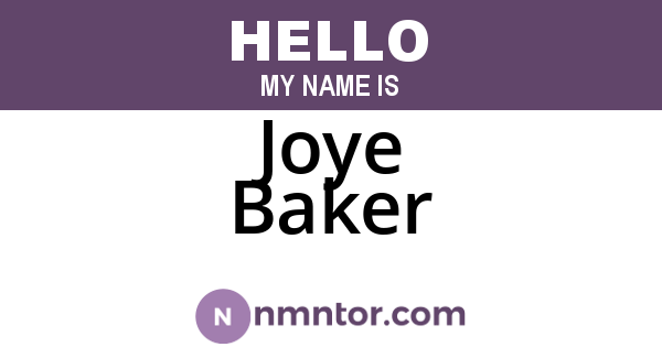 Joye Baker