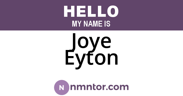 Joye Eyton
