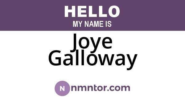 Joye Galloway
