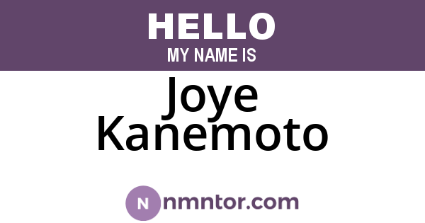 Joye Kanemoto