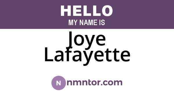 Joye Lafayette