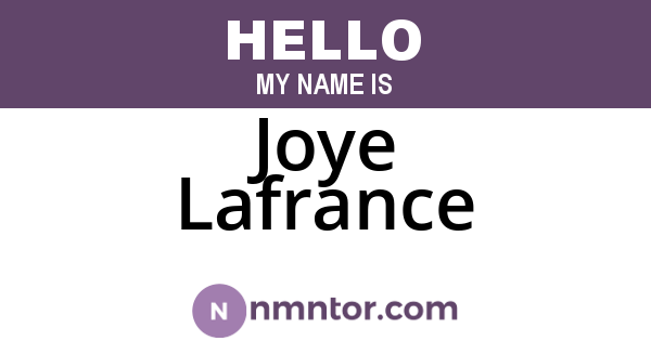 Joye Lafrance