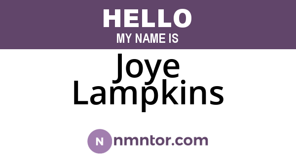 Joye Lampkins